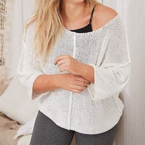 Aerie White Bonfire Sweater